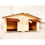 Natural Double Dog House